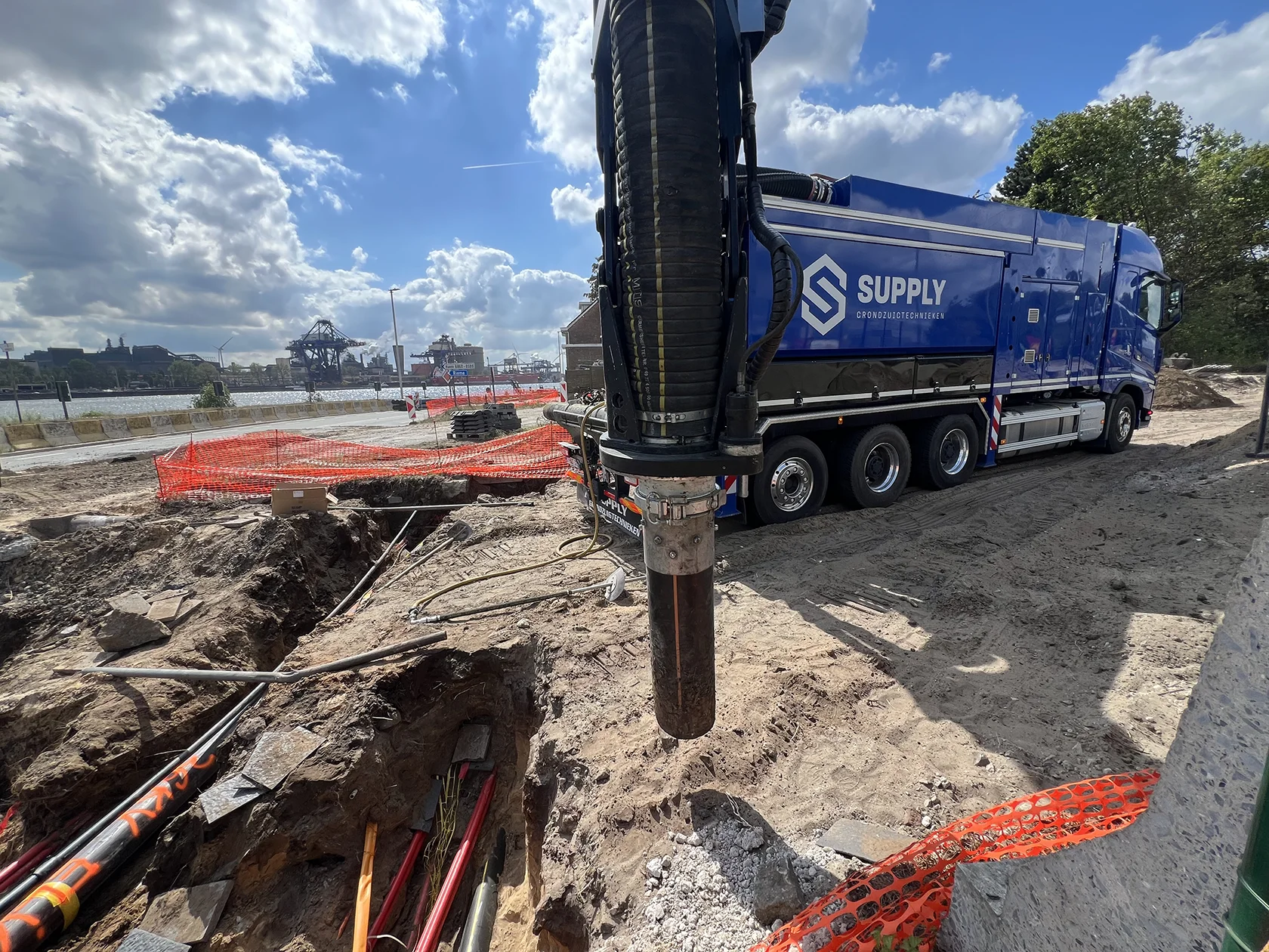 Moderne grondzuigwagen van Supply Grondzuigtechnieken