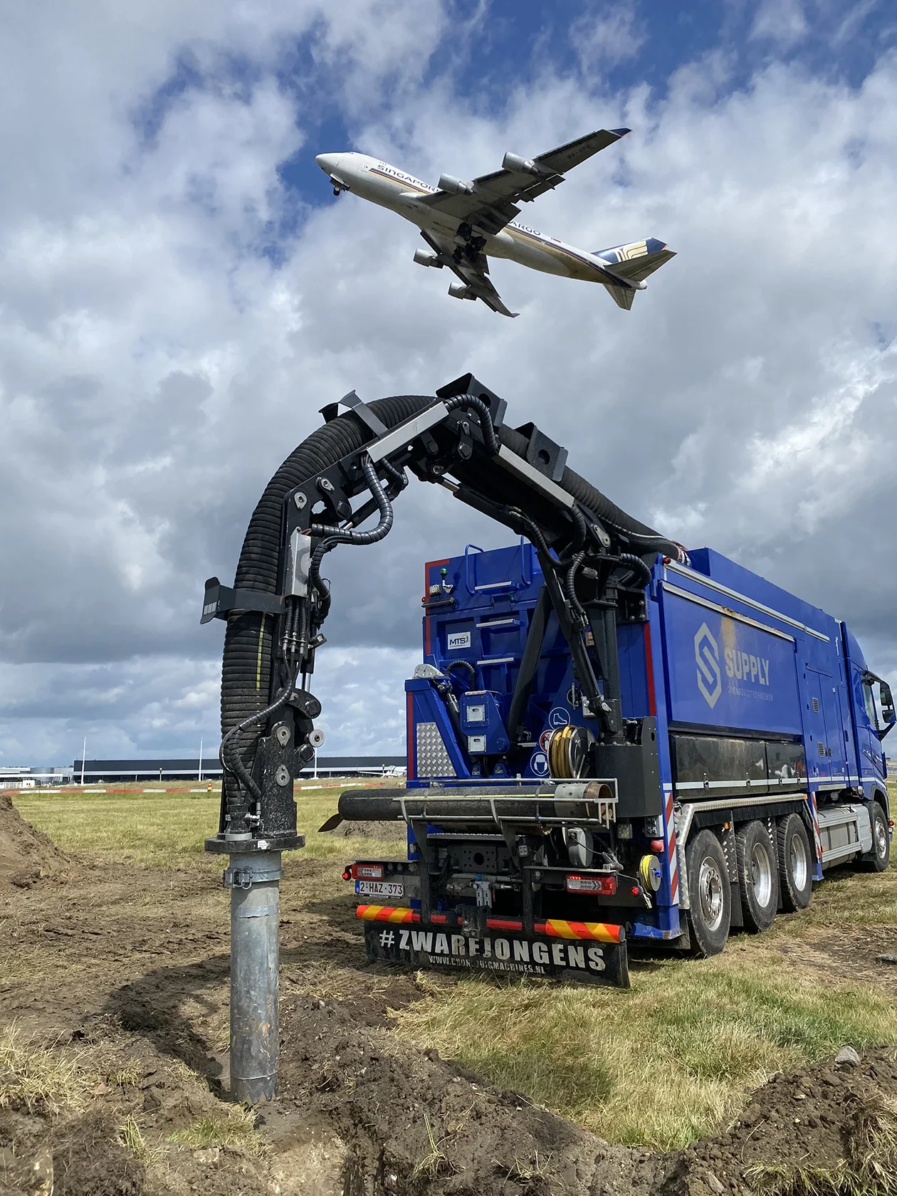 Veilige grondzuigtechniek bij wegenwerken