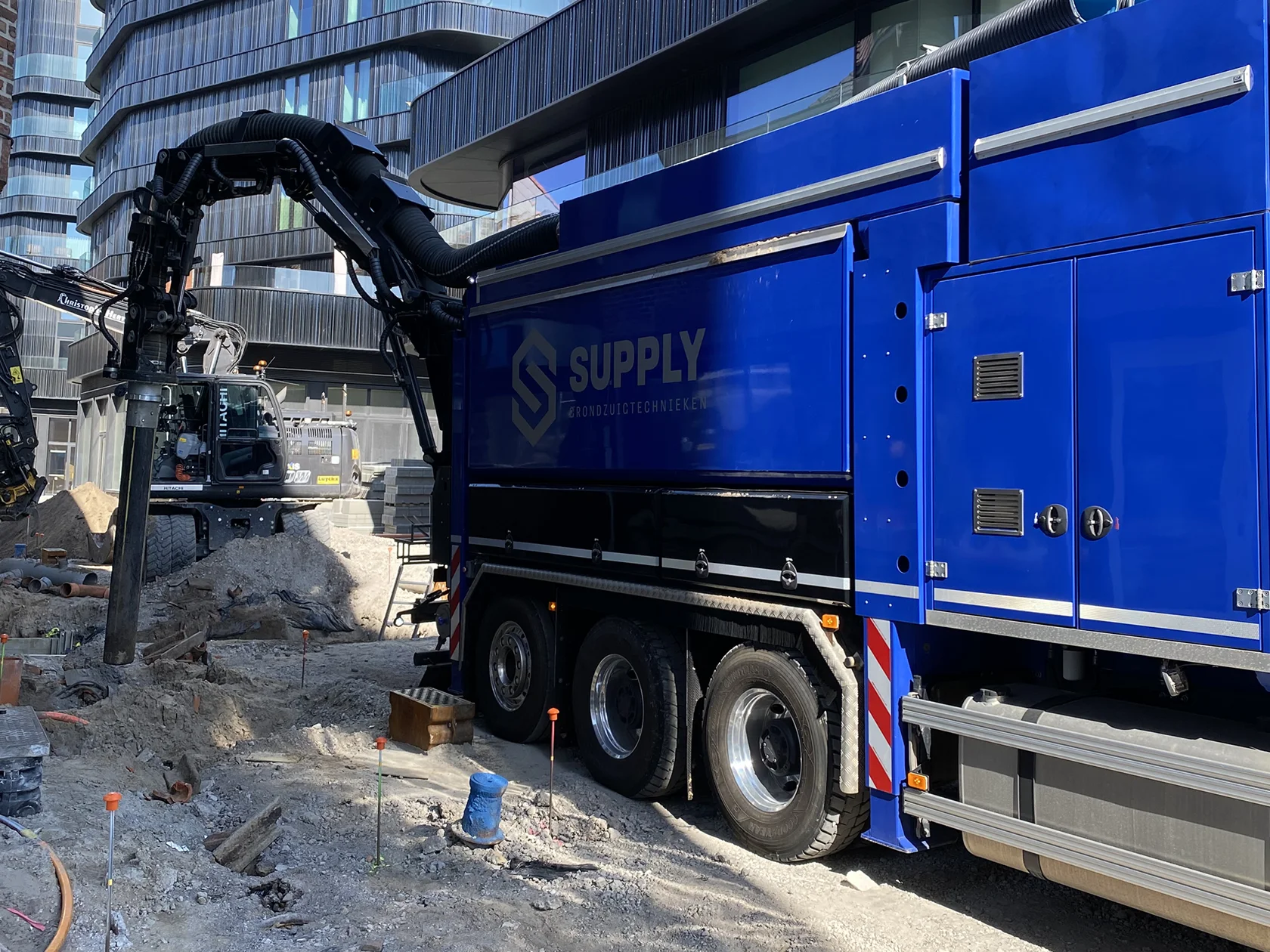 Moderne grondzuigwagen van Supply Grondzuigtechnieken